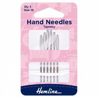 Hemline Premium Tapestry Hand Gold Eye Sewing Needles In Various Sizes