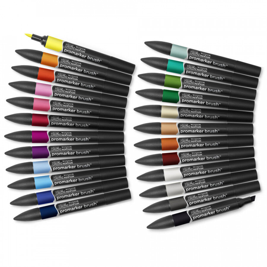Winsor & Newton ProMarker Brush Student Designer Set of 24 Clark