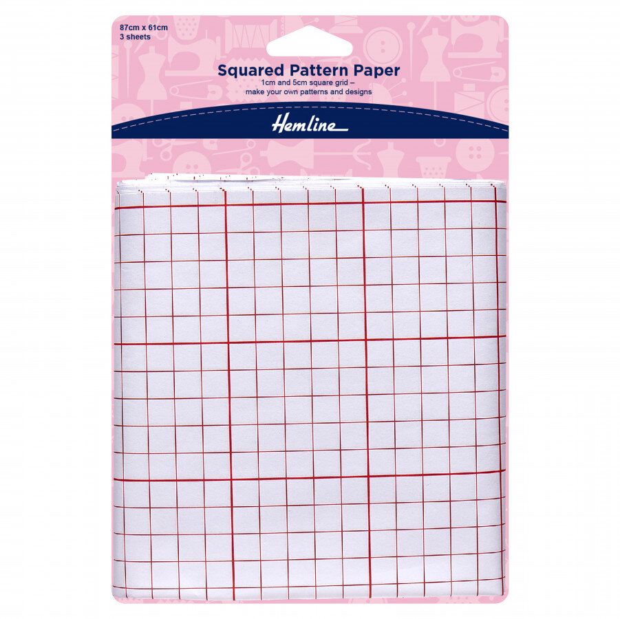 Hemline Square Lined Tracing Paper 61cm x 86cm Clark Craft Products