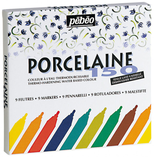 Pebeo Porcelaine 150 Markers Assorted Set of 9
