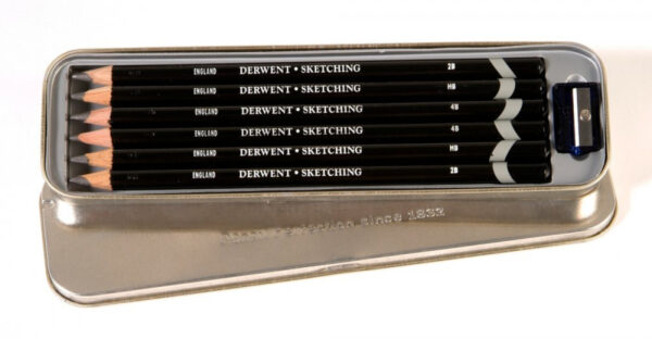 Derwent Sketching Pencil Tin of 6