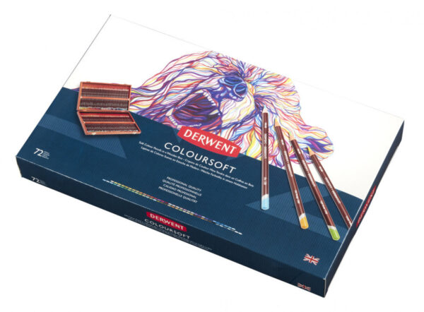Derwent Coloursoft Pencil Wooden Box of 72 - Image 3