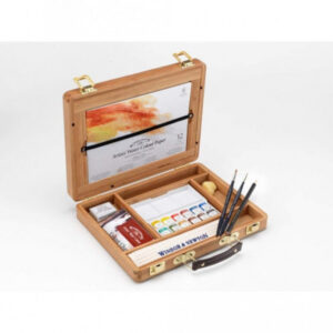 Winsor & Newton Artists Watercolour Bamboo Box Set (Half Pans) - Image 1