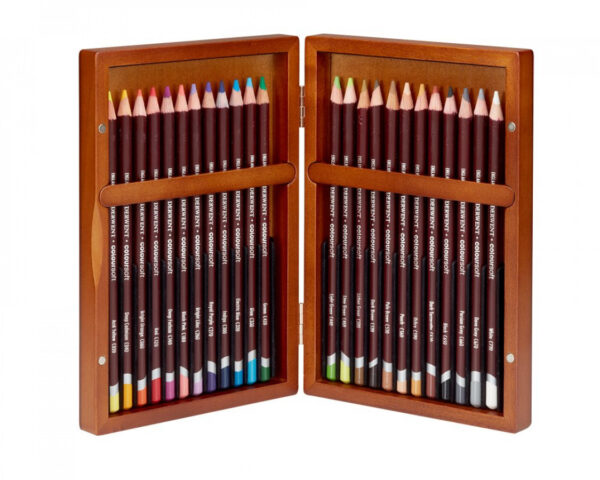 Derwent Coloursoft Pencil Wooden Box of 24 - Image 3