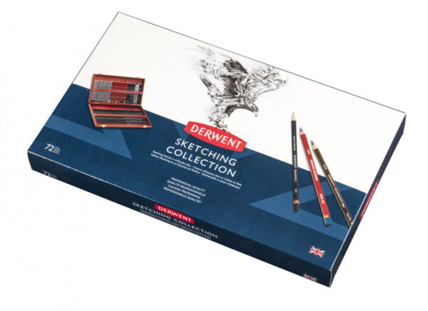Derwent Sketching Pencil Wooden Box of 72 - Image 3