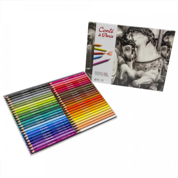 Conté à Paris Metal Box of 48 Pastel Pencils - Image 2