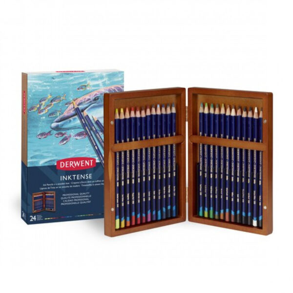 Derwent Inktense Pencil Wooden Box of 24