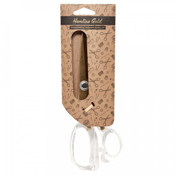 Hemline Gold Brushed Gold Dressmakers Scissors 8"