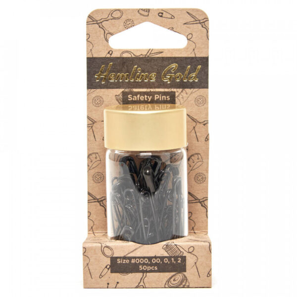 Hemline Gold Assorted Safety Pins