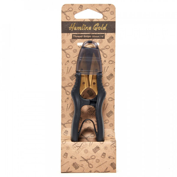 Hemline Gold Brushed Gold Thread Snips 5"