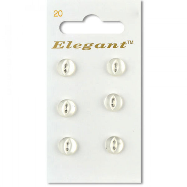 Sirdar Elegant Buttons - White 9mm