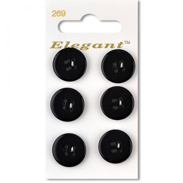 Sirdar Elegant Buttons - Black 19mm