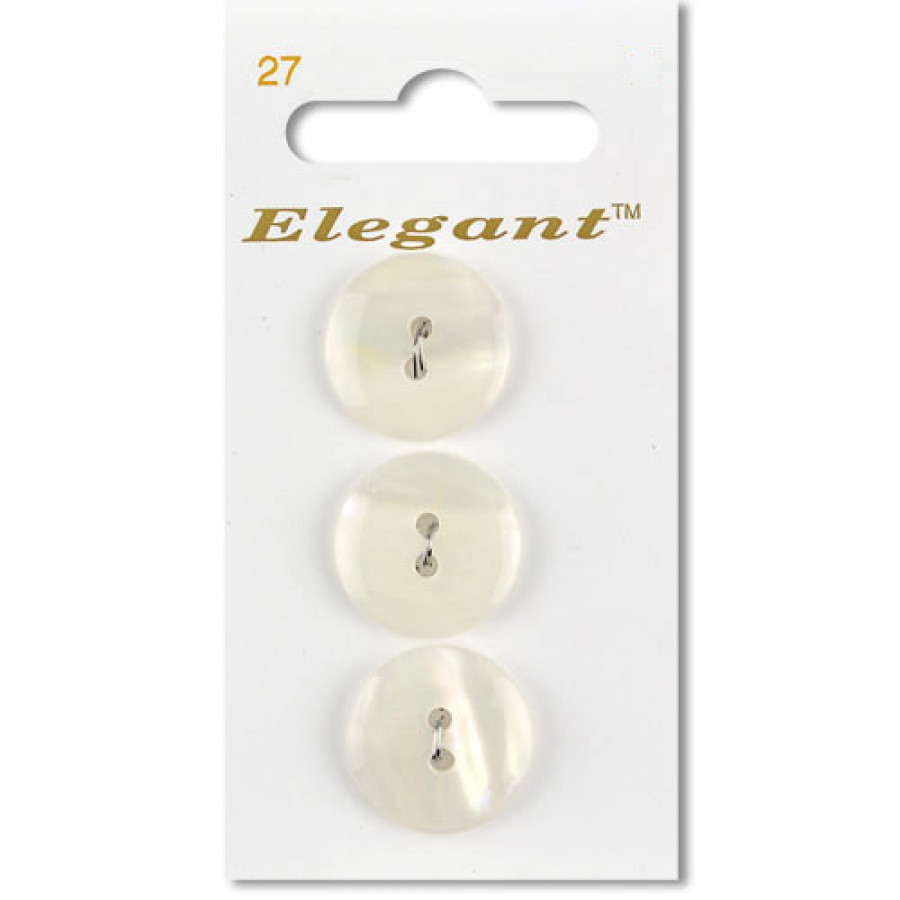 Sirdar Elegant Buttons – Ivory 2-Hole 19mm
