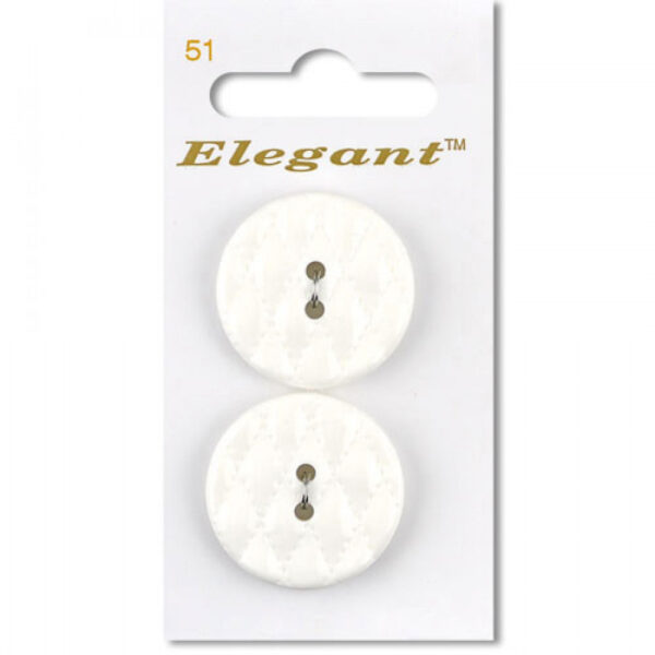 Sirdar Elegant Buttons - White 28mm