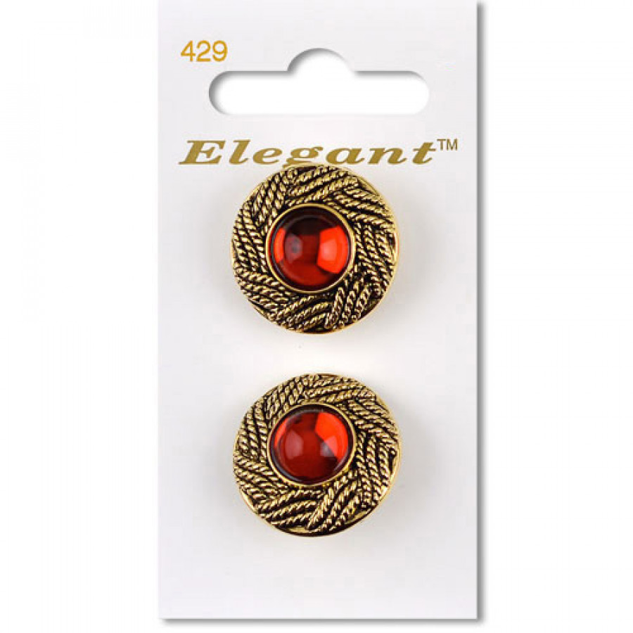 Sirdar Elegant Buttons – Red 25mm
