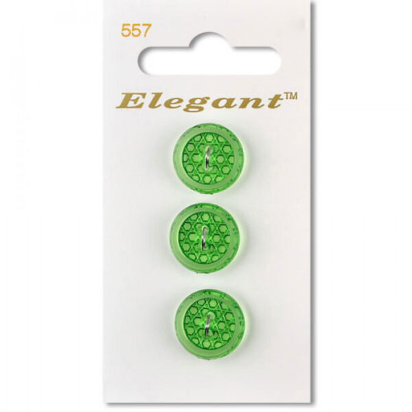 Sirdar Elegant Buttons - Green 2-Hole 16mm