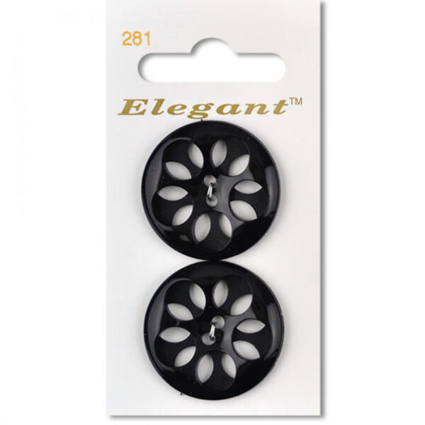 Sirdar Elegant Buttons - Black 32mm