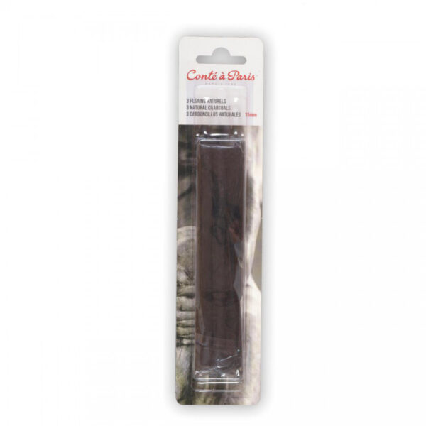 Conté à Paris Natural Charcoal Sticks 11mm (Pack of 3)