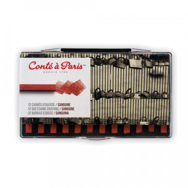 Conté à Paris Carrés Sketching Crayons Set of 12 Sanguine