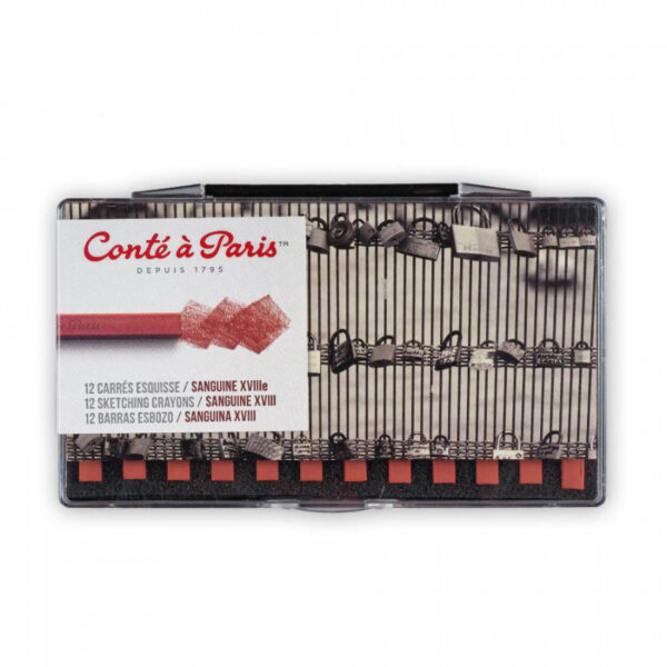 Conté à Paris Carrés Sketching Crayons Set of 12 Sanguine XViii (18th Century)