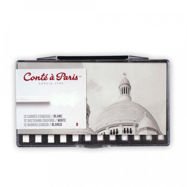 Conté à Paris Carrés Sketching Crayons Set of 12 White B