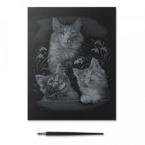 Reeves Silver Scraperfoil - Three Kittens - Image 2