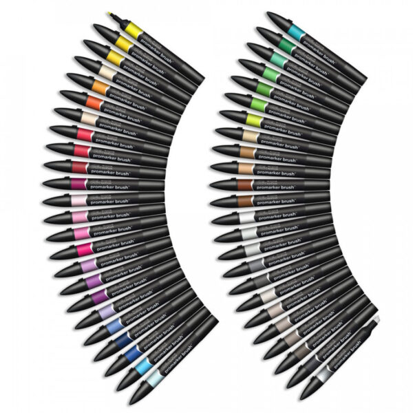 Winsor & Newton ProMarker Brush Essential Collection of 48 - Image 2