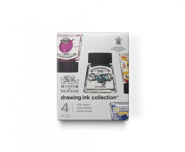 Winsor & Newton Drawing Ink Set of 4 Rich Tones