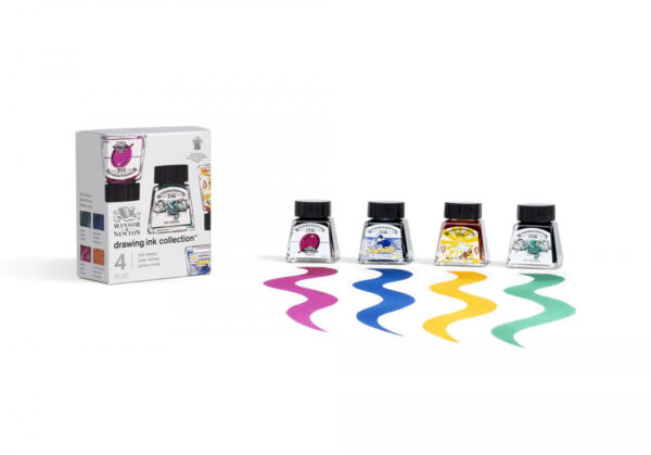 Winsor & Newton Drawing Ink Set of 4 Rich Tones - Image 2
