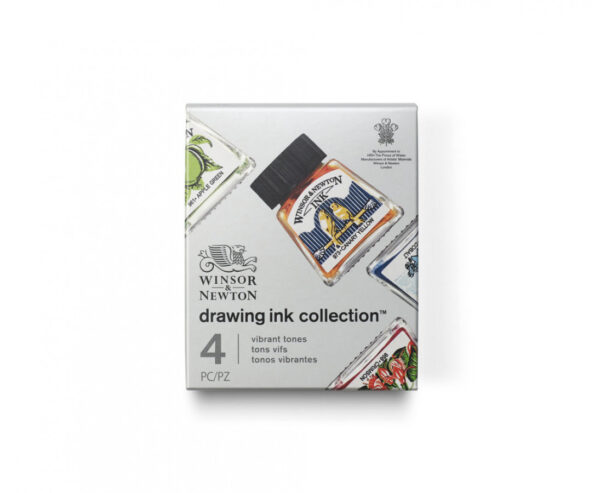 Winsor & Newton Drawing Ink Set of 4 Vibrant Tones