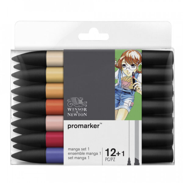 Winsor & Newton ProMarker 12+1 Manga Expansion Set #1