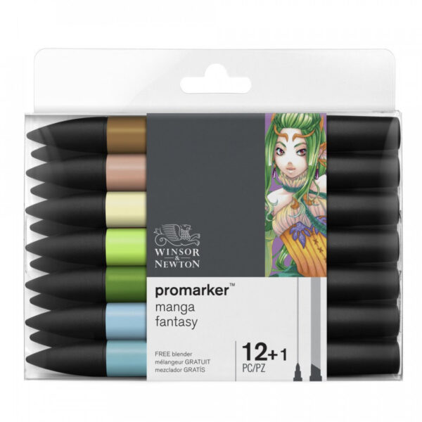 Winsor & Newton ProMarker 12+1 Manga Fantasy Set
