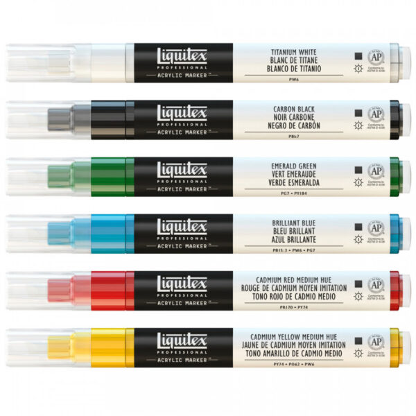Liquitex Paint Markers 6 x 2mm Classics