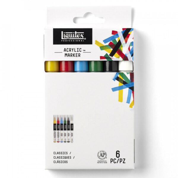Liquitex Paint Markers 6 x 2mm Classics - Image 2