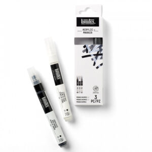Liquitex Paint Markers 3 x 2mm Monochromes - Image 4