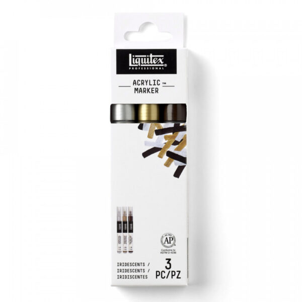 Liquitex Paint Markers 3 x 2mm Iridescents - Image 2