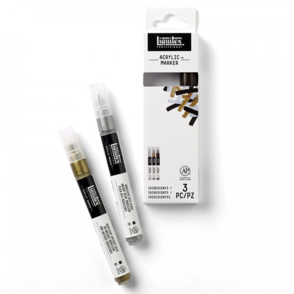 Liquitex Paint Markers 3 x 2mm Iridescents - Image 4