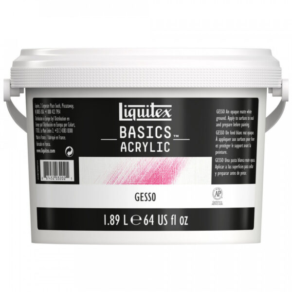 Liquitex Basics Acrylic White Gesso 1.89 Litre