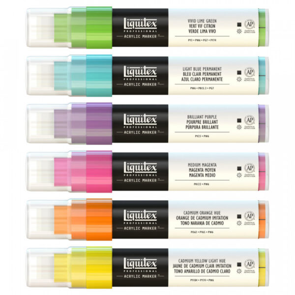 Liquitex Paint Markers 6 x 15mm Vibrants
