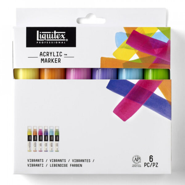 Liquitex Paint Markers 6 x 15mm Vibrants - Image 2