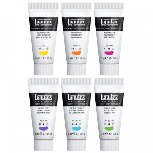 Liquitex Professional Heavy Body Acrylic Vibrants Set - 6 x 22ml