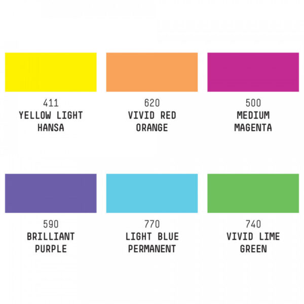 Liquitex Professional Heavy Body Acrylic Vibrants Set - 6 x 22ml - Image 3