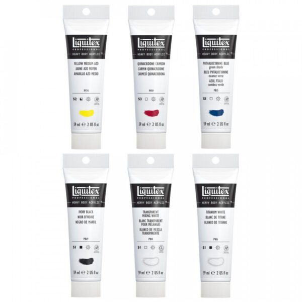Liquitex Professional Heavy Body Acrylic Mixing Set - 6 x 59ml