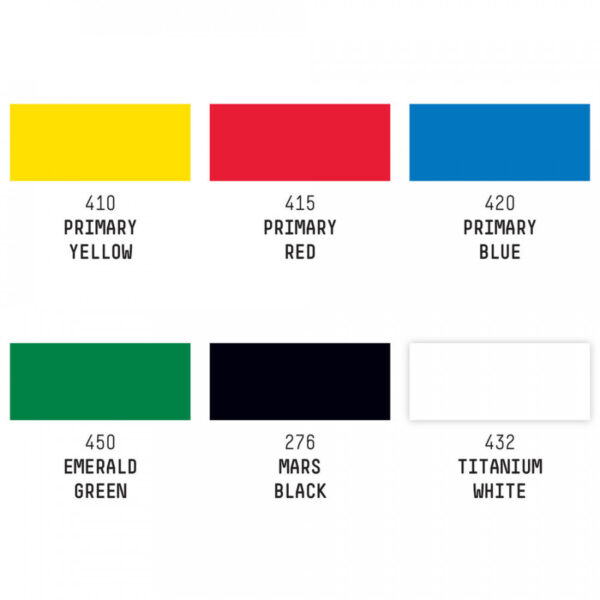 Liquitex Acrylic Gouache Set - 6 x 22ml Primary Colours - Image 2