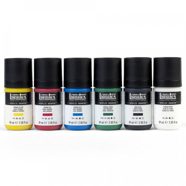 Liquitex Acrylic Gouache Set - 6 x 59ml Primary Colours