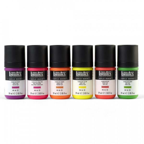 Liquitex Acrylic Gouache Set - 6 x 59ml Fluorescents