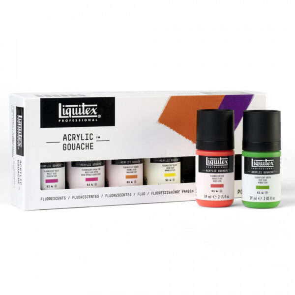 Liquitex Acrylic Gouache Set - 6 x 59ml Fluorescents - Image 5