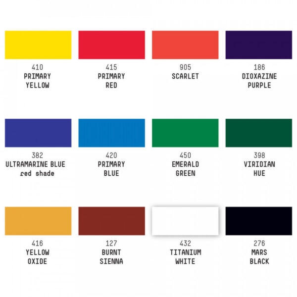 Liquitex Acrylic Gouache Set - 12 x 22ml Essentials Set - Image 4