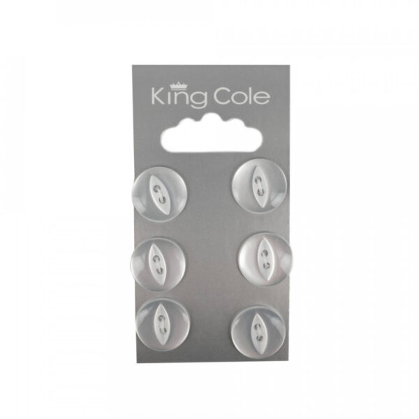 King Cole Fish-Eye Buttons - Clear (Medium)