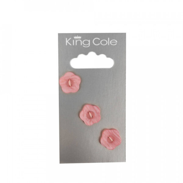 King Cole Flower Buttons - Pink (Medium)